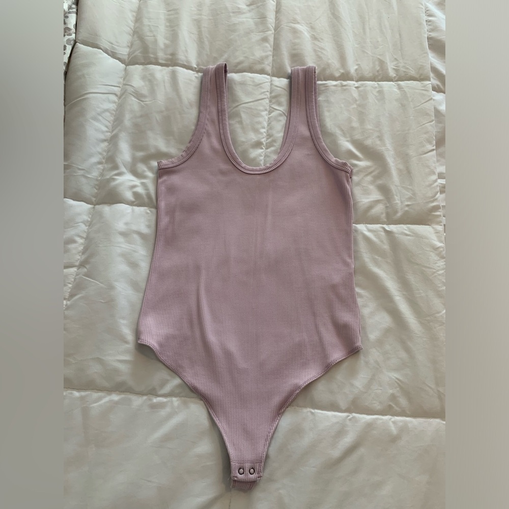 Light purple Abercrombie and Fitch Ribbed Bodysuit